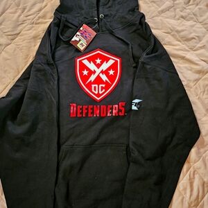 NWT XFL DC Defenders logo black pullover hoodie size 4XL ($54.99 MSRP)